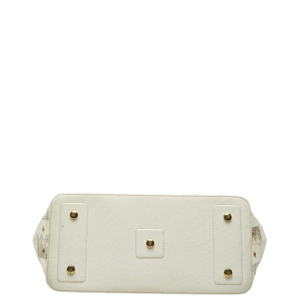 Dior logo handbag tote bag white Ivory leather - Picture 3 of 9